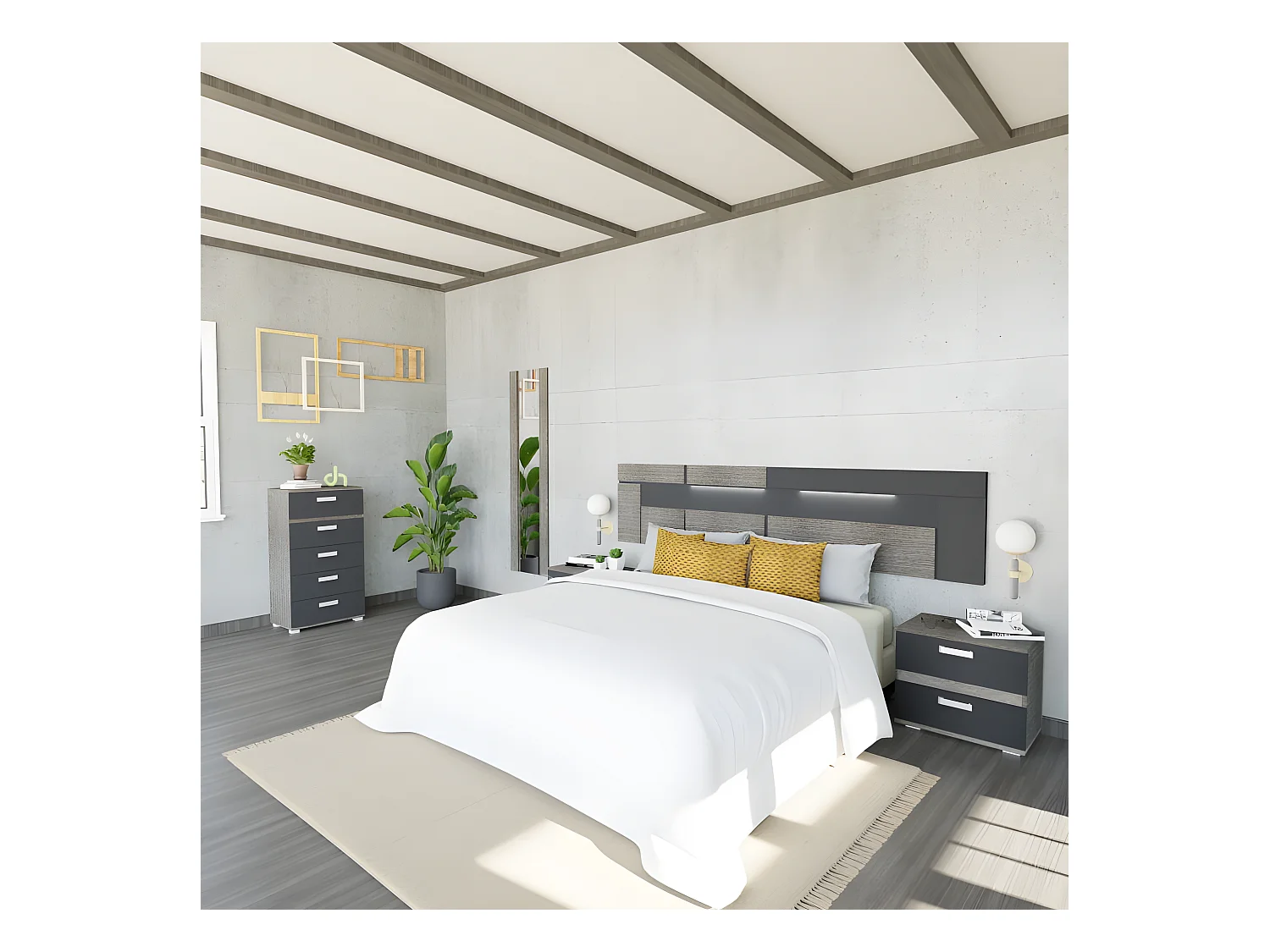 Espejo mural Ataneq Ceniza