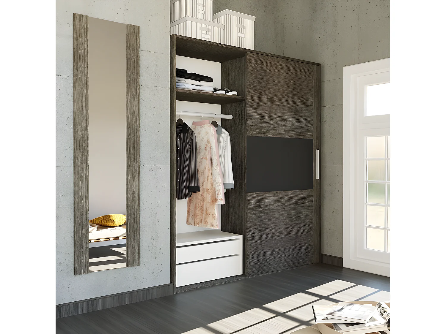 Espejo mural Ataneq Ceniza