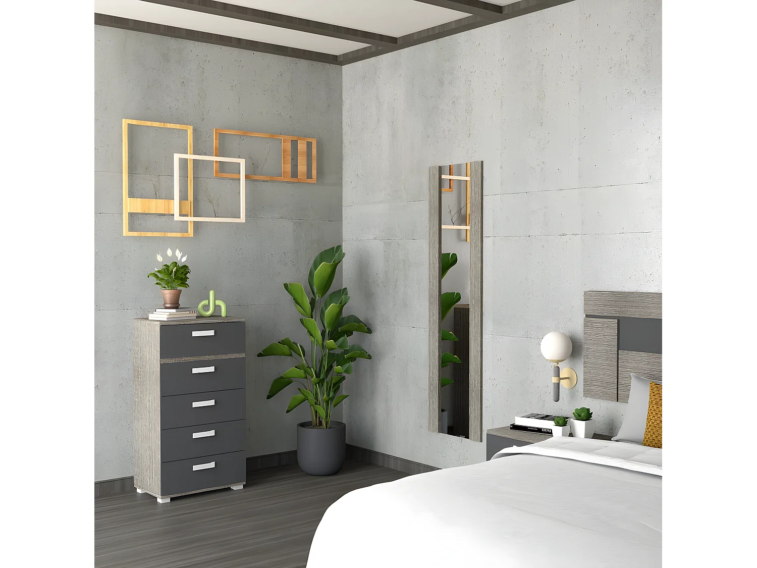 Espejo mural Ataneq Ceniza