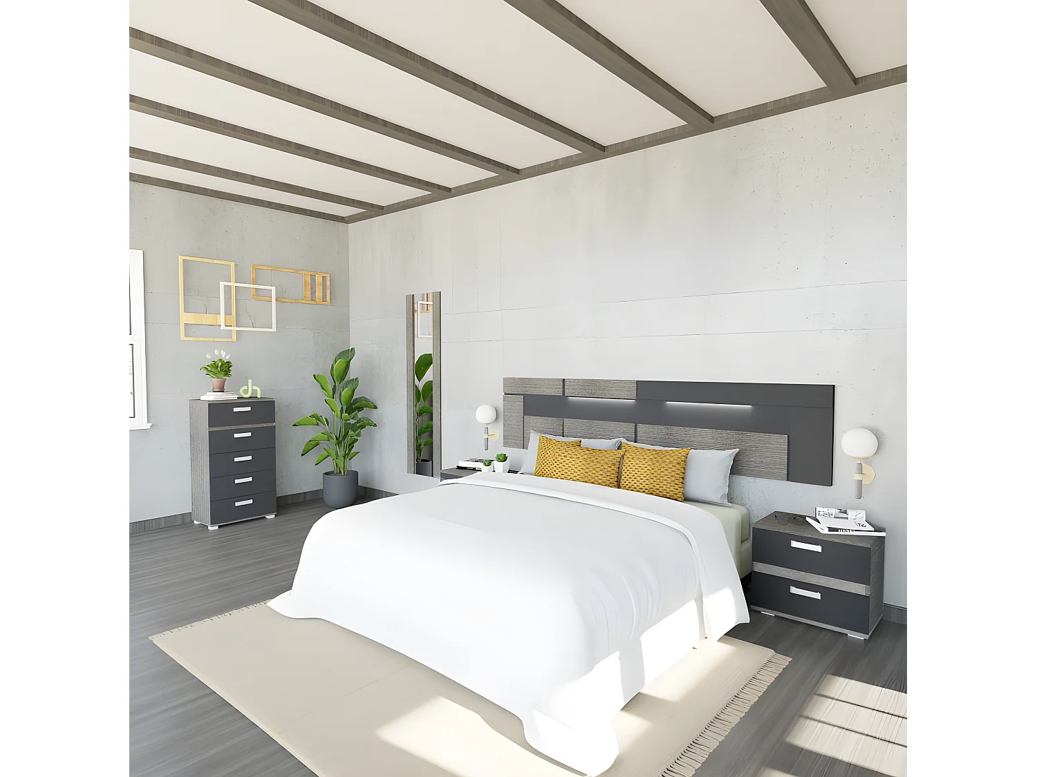 Espejo mural Ataneq Ceniza