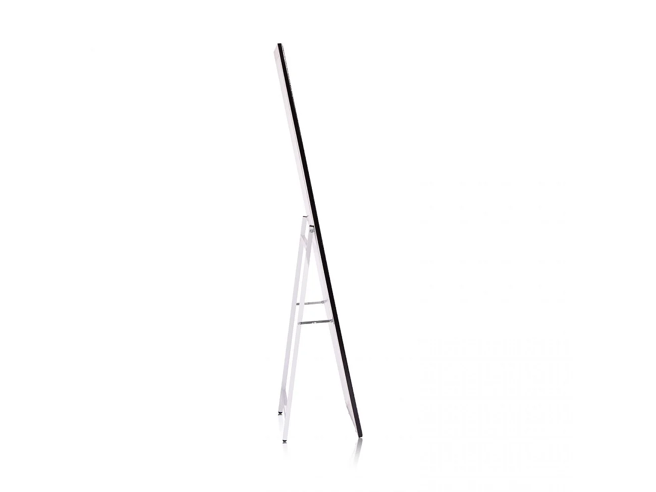 Espejo con soporte trasero en negro 146,5x38,5 cm Cardiff Negro