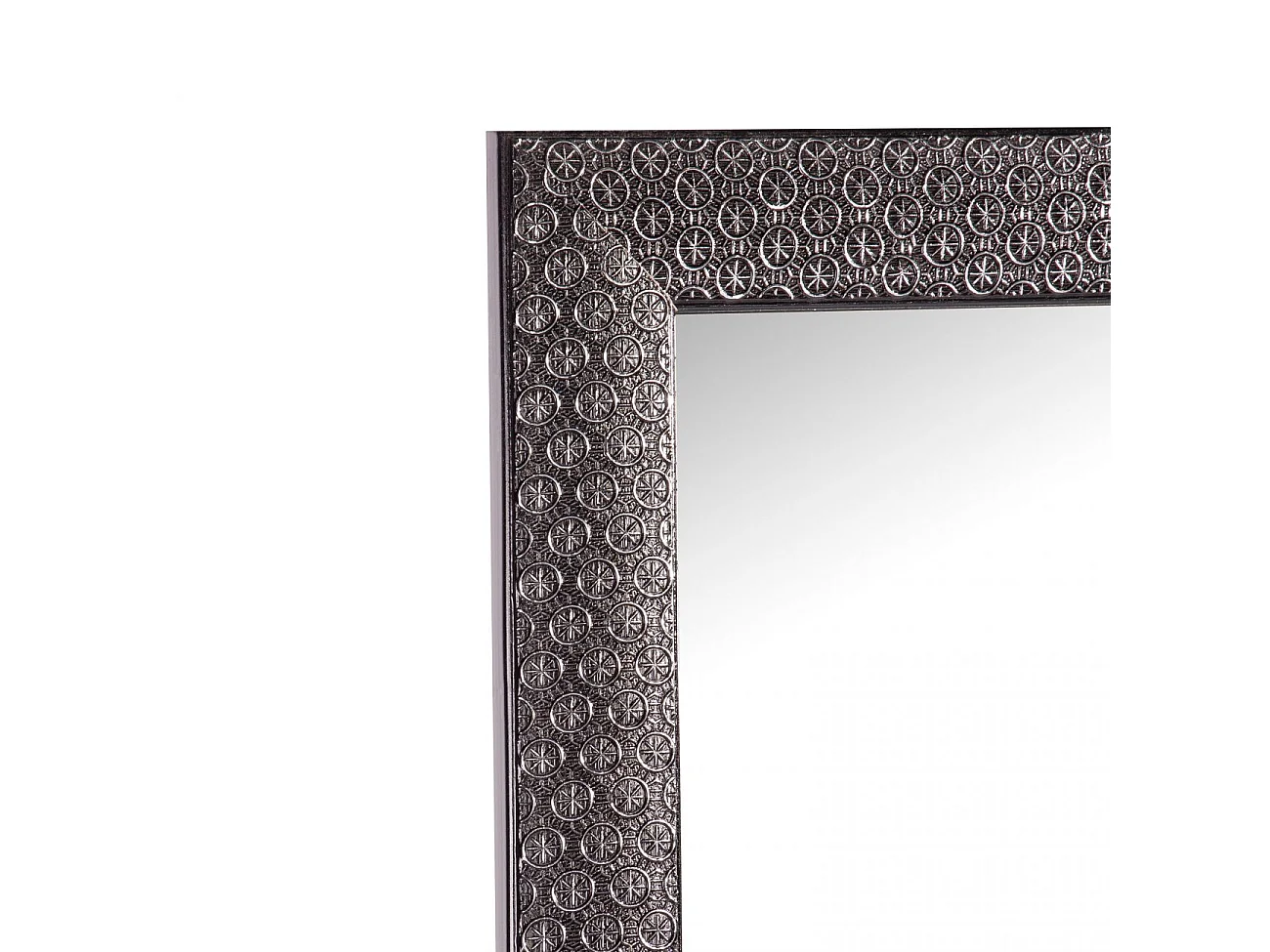 Espejo con soporte trasero en negro 146,5x38,5 cm Cardiff Negro