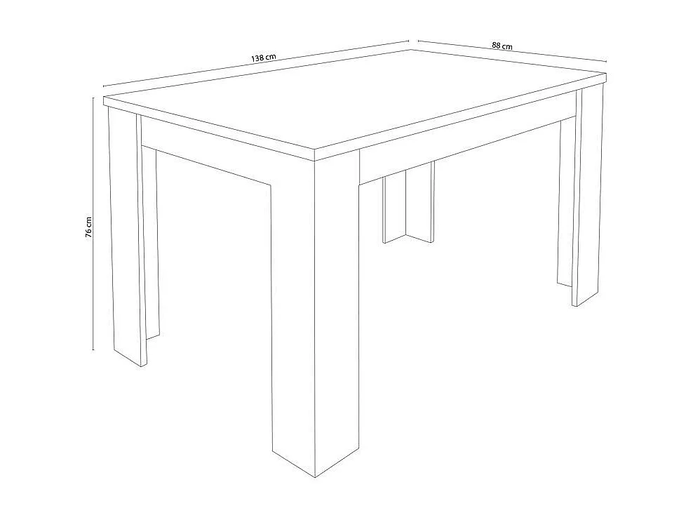Mesa de comedor extensible Corfu Blanco