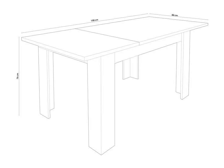 Mesa de comedor extensible Corfu Blanco