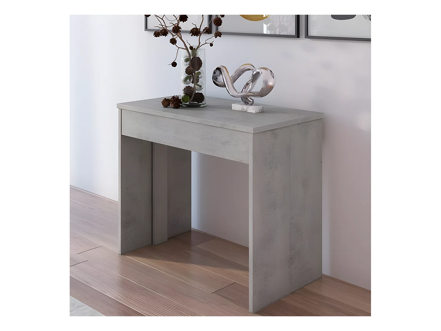 Mesa consola extensible Épsilon Gris cemento