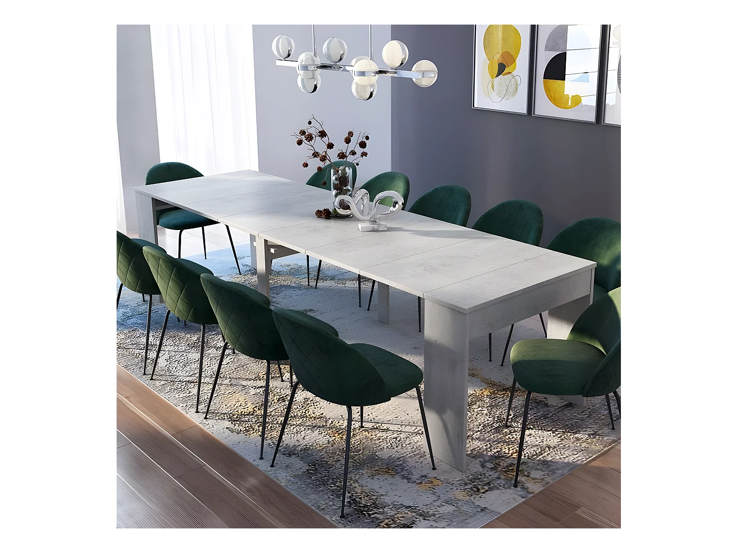 Mesa consola extensible Épsilon Gris cemento