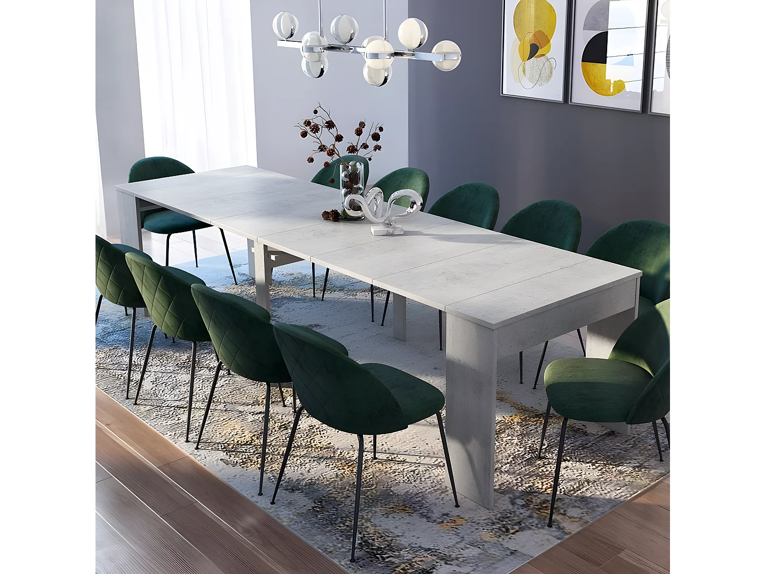 Mesa consola extensible Épsilon Gris cemento