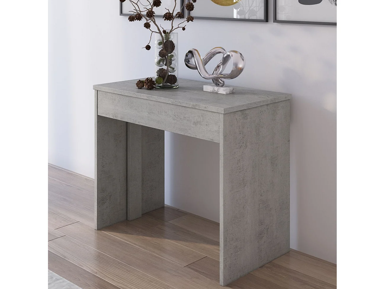 Mesa consola extensible Épsilon Gris cemento
