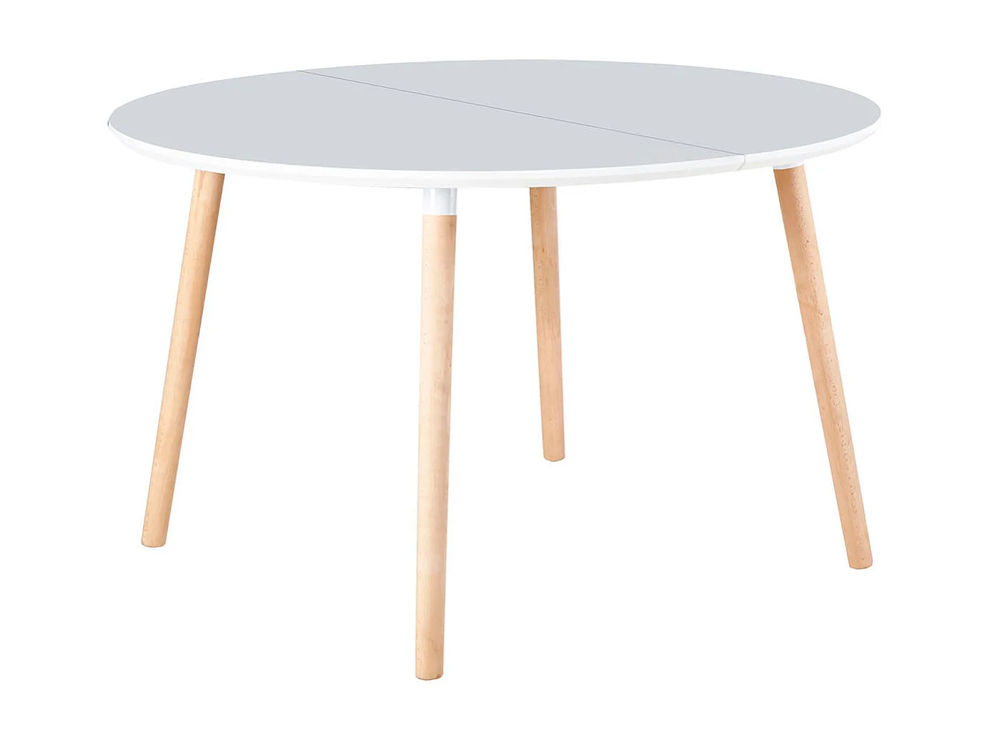 Mesa circular extensível Nordika Blanco - Madera de haya