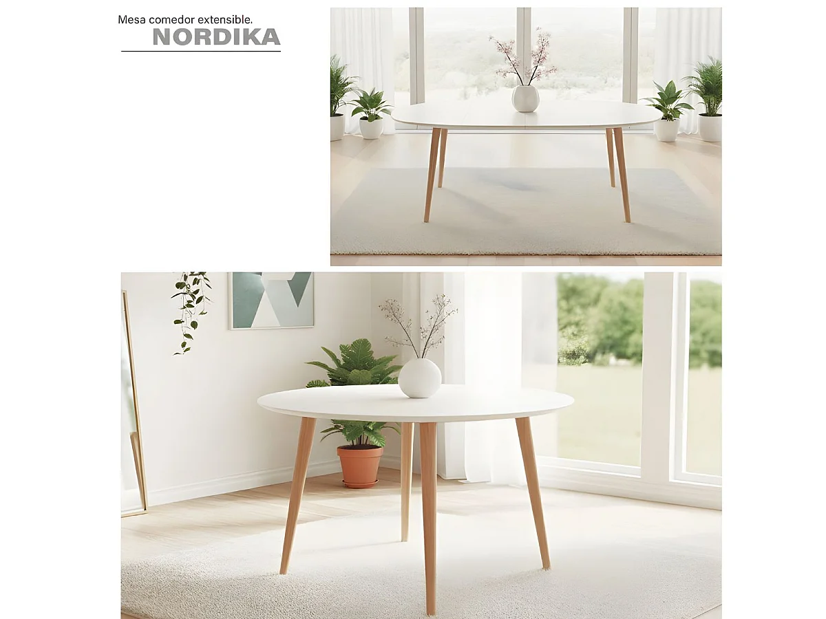Mesa circular extensível Nordika