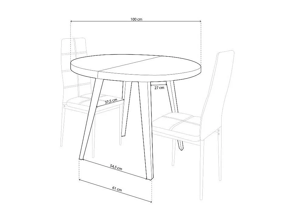 Table ronde extensible Bali en chêne nordique blanc 76x100-180 cm