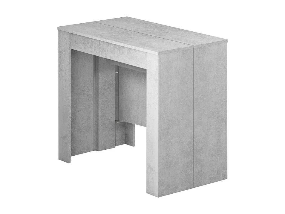 Mesa de consola extensível Kendra Cimento