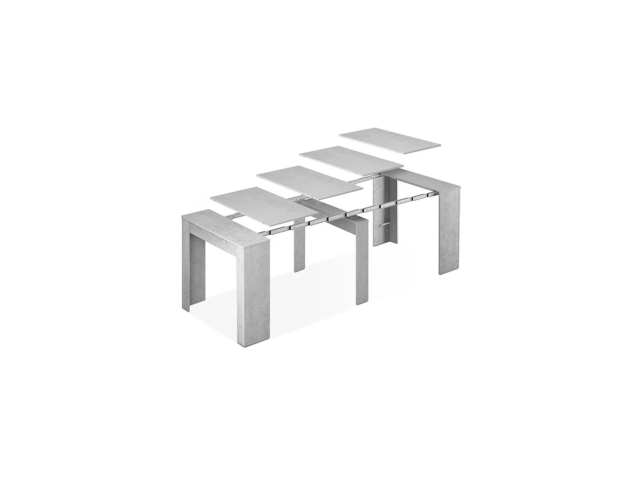Table à manger LENA extensible L51-237cm - Béton