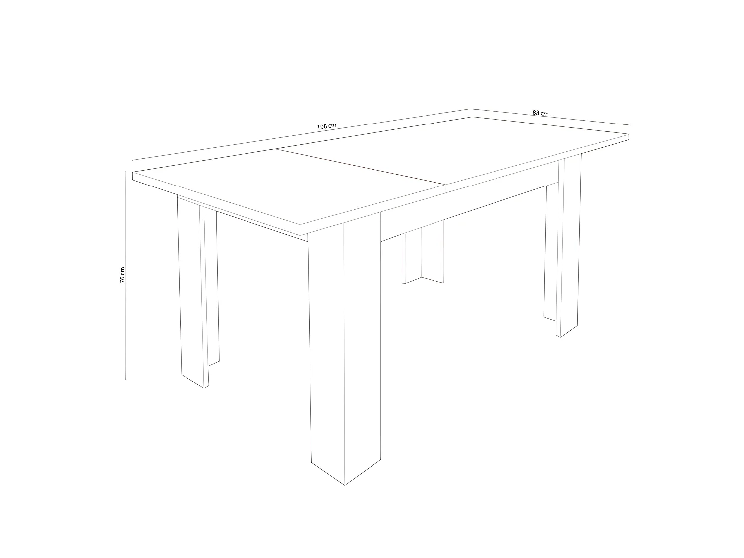 Mesa de comedor extensible Corfu Cambria