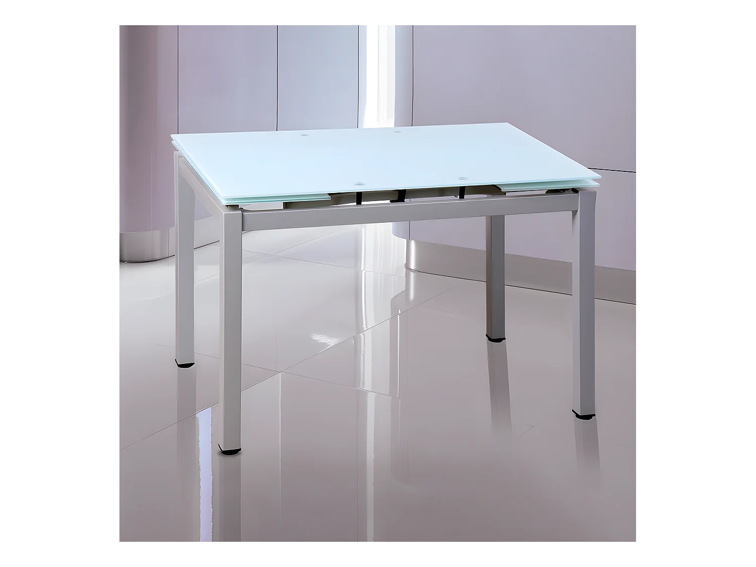 Mesa de cocina extensible Chef Gris - Blanco