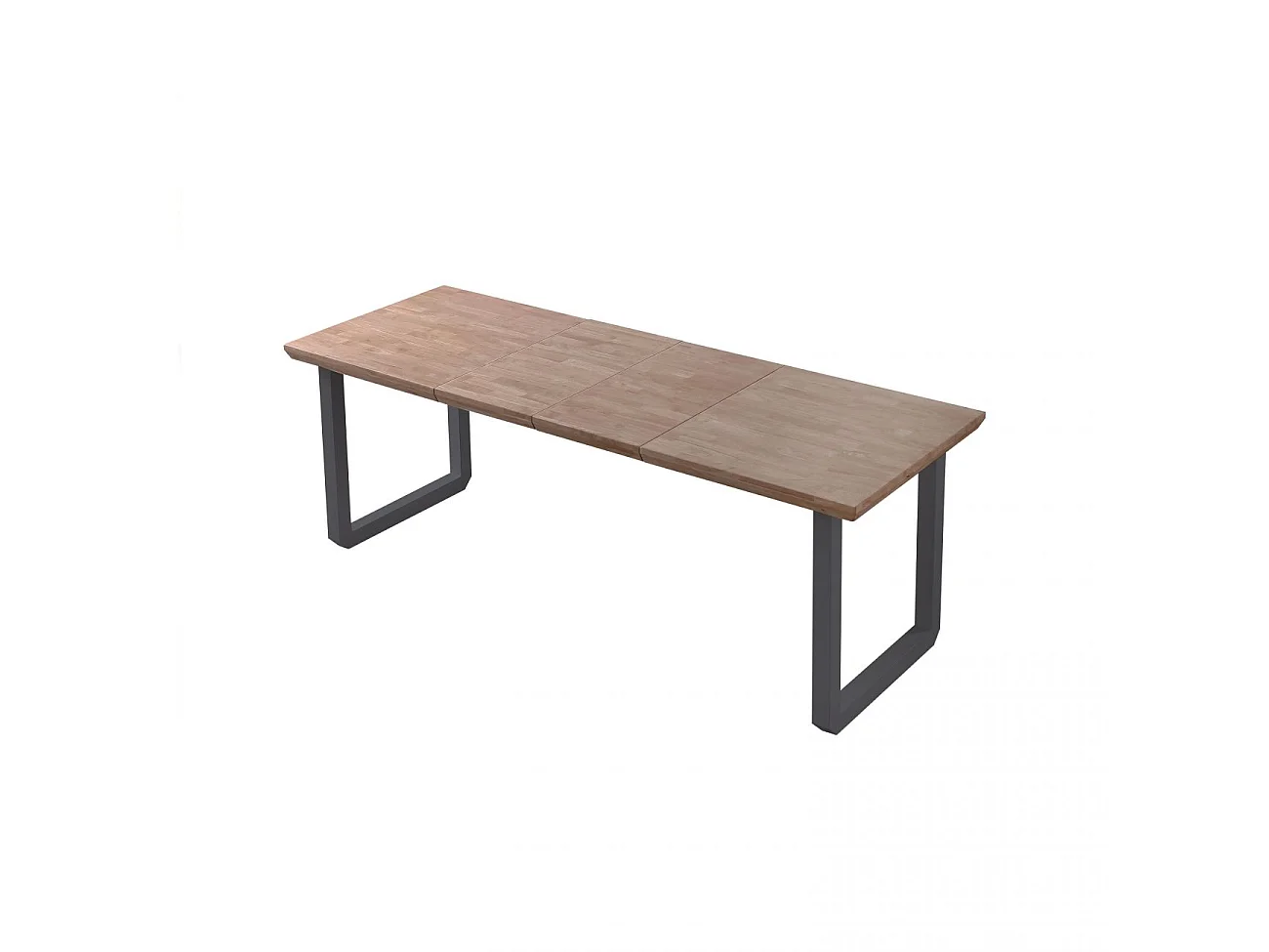 Mesa de jantar extensível Roma Roble Honey - Negro
