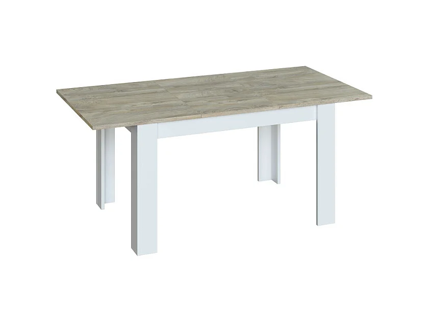 Mesa comedor extensible Paris en color roble alaska - blanco artik 78 cm(alto)140-190 cm(a