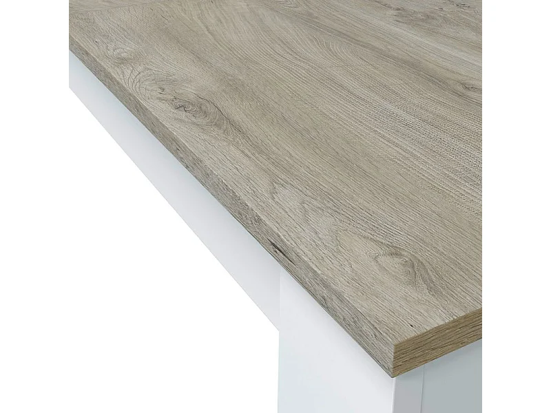 Mesa comedor extensible Paris en color roble alaska - blanco artik 78 cm(alto)140-190 cm(a