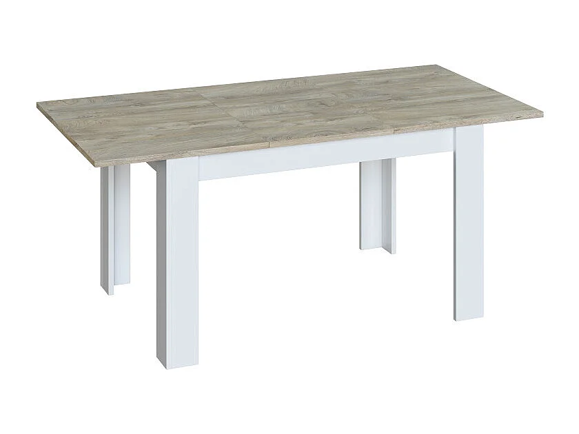 Mesa comedor extensible Paris en color roble alaska - blanco artik 78 cm(alto)140-190 cm(a