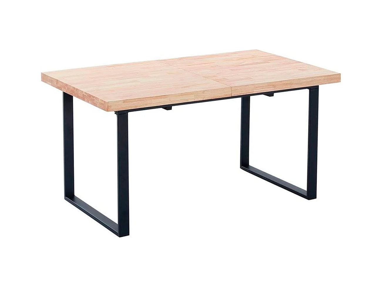 Mesa de comedor extensible Natural roble Nordish/negro 140-180x80x76 cm Adec