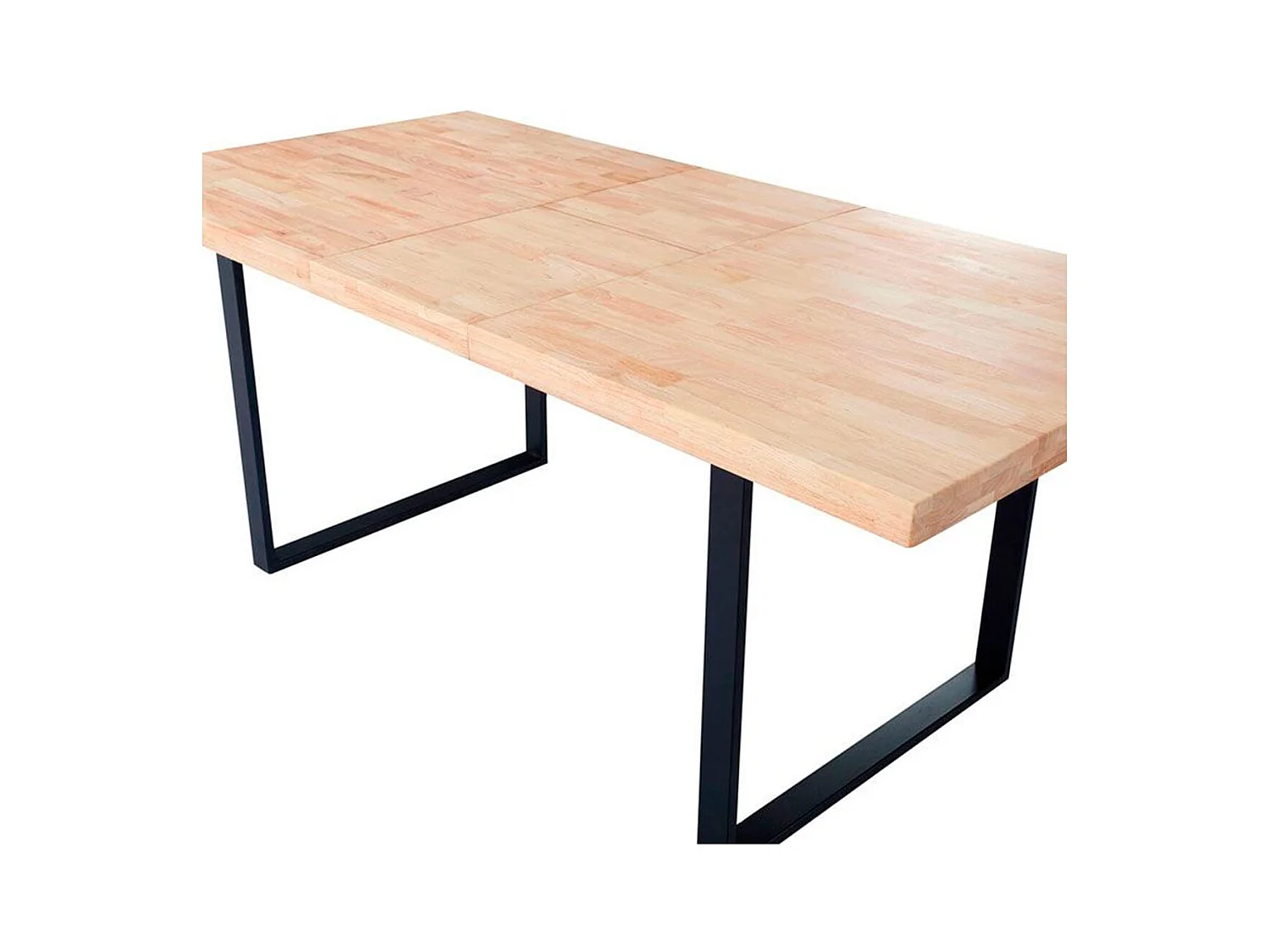 Mesa de comedor extensible Natural roble Nordish/negro 140-180x80x76 cm Adec