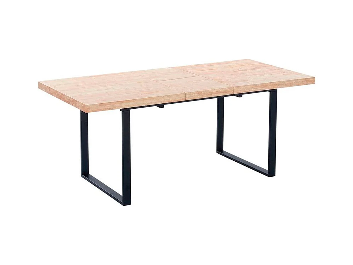 Mesa de comedor extensible Natural roble Nordish/negro 140-180x80x76 cm Adec
