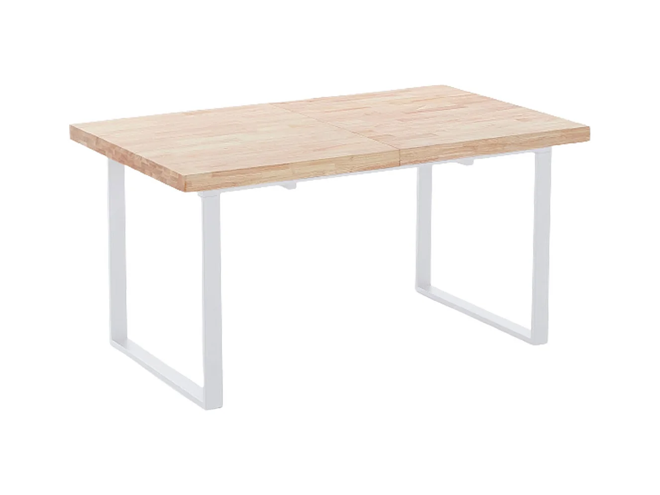 Mesa de comedor extensible Natural roble nordish/blanco 76x140-180x80 cm Adec