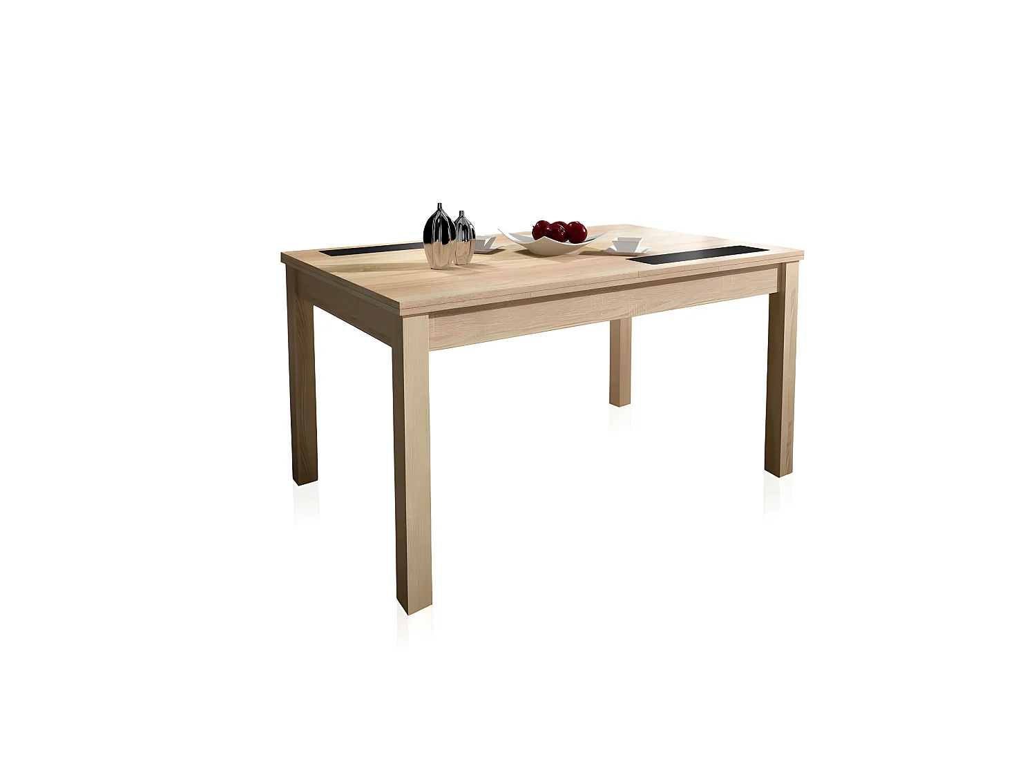 Mesa extensible 140cm C/Negro Lara Cambria