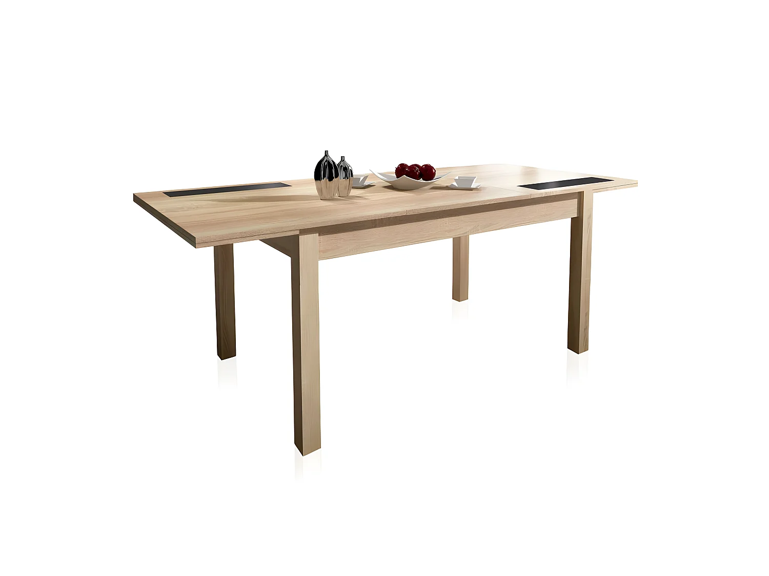 Mesa extensible 140cm C/Negro Lara Cambria