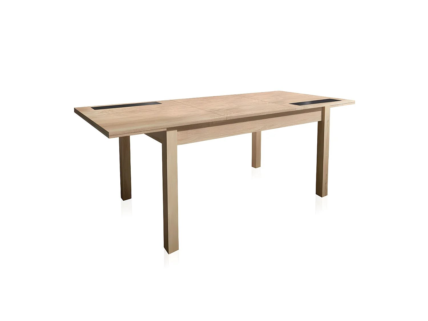 Mesa extensible 140cm C/Negro Lara Cambria