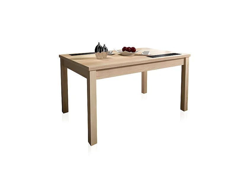 Mesa extensible 140cm C/Negro Lara Cambria