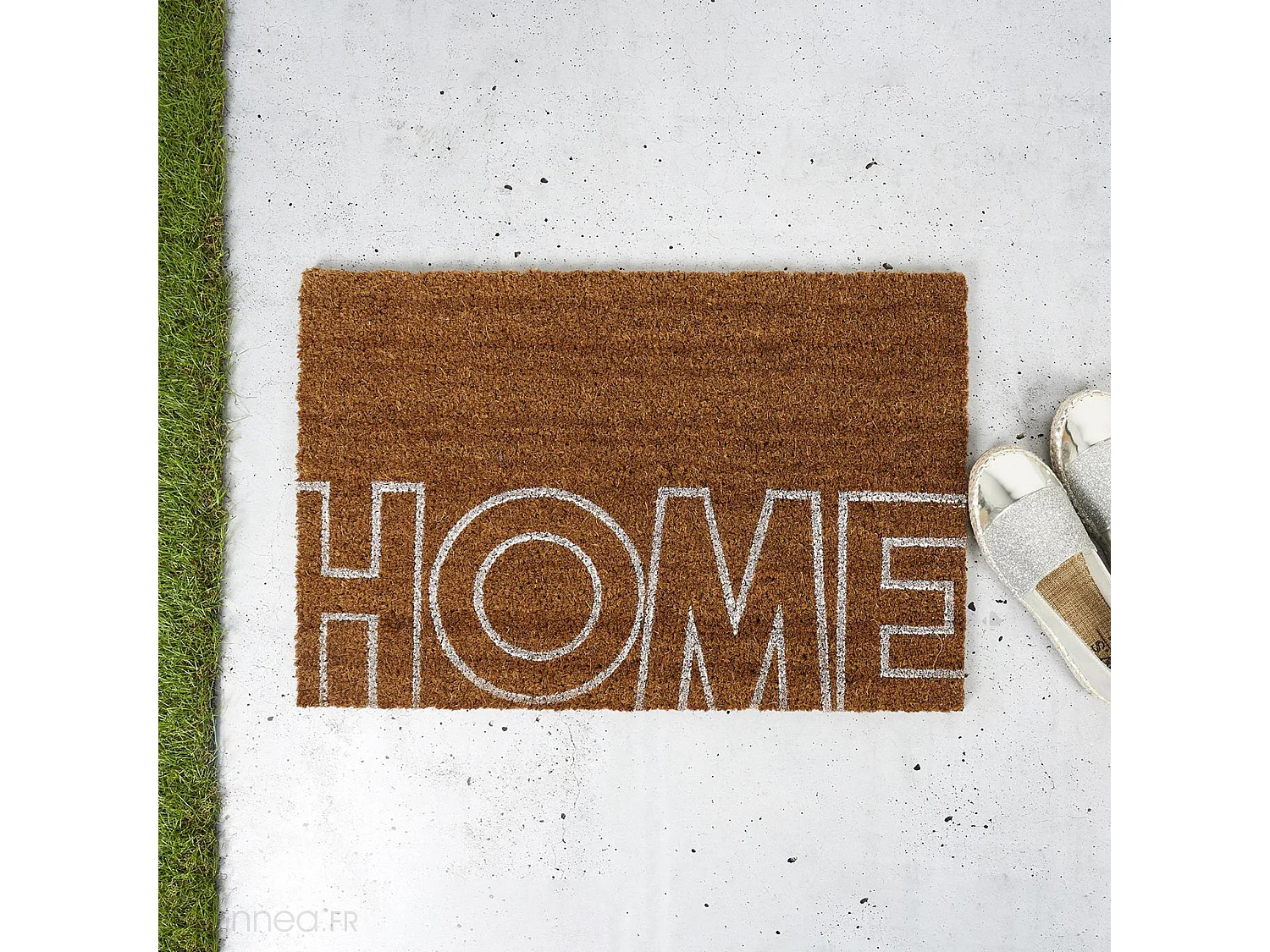 Paillasson 40x60 cm en fibre de coco et pvc écriture blanche