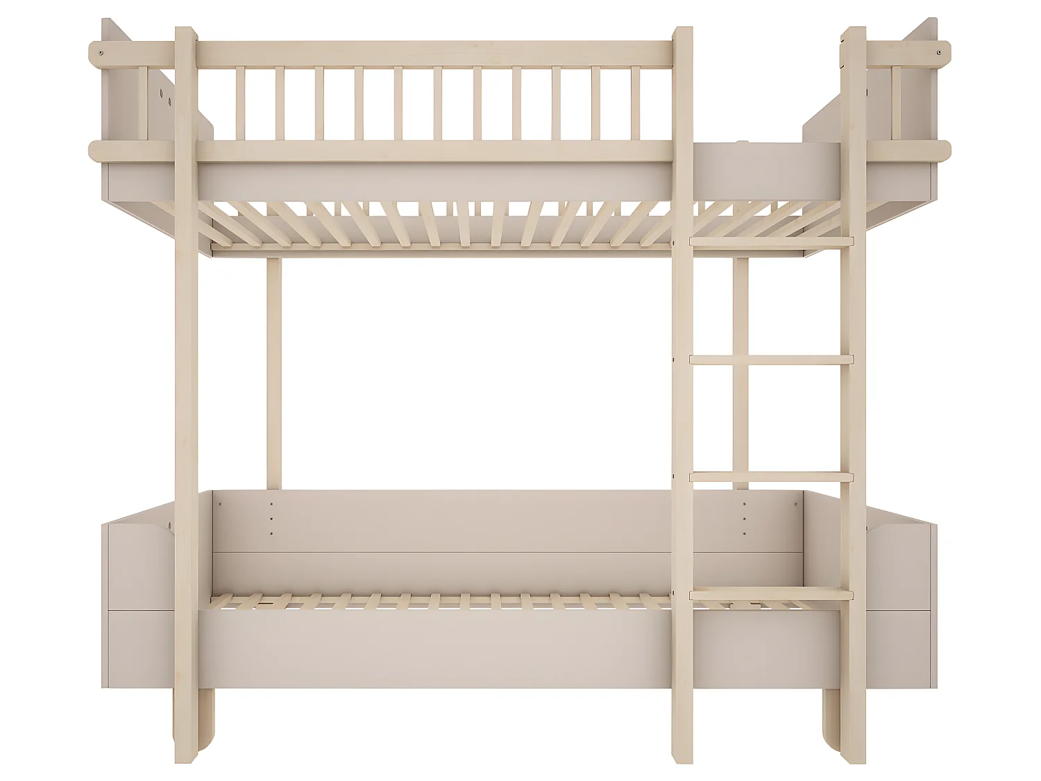 Lit superposé 90x200 sommier inclus Romy - Beige