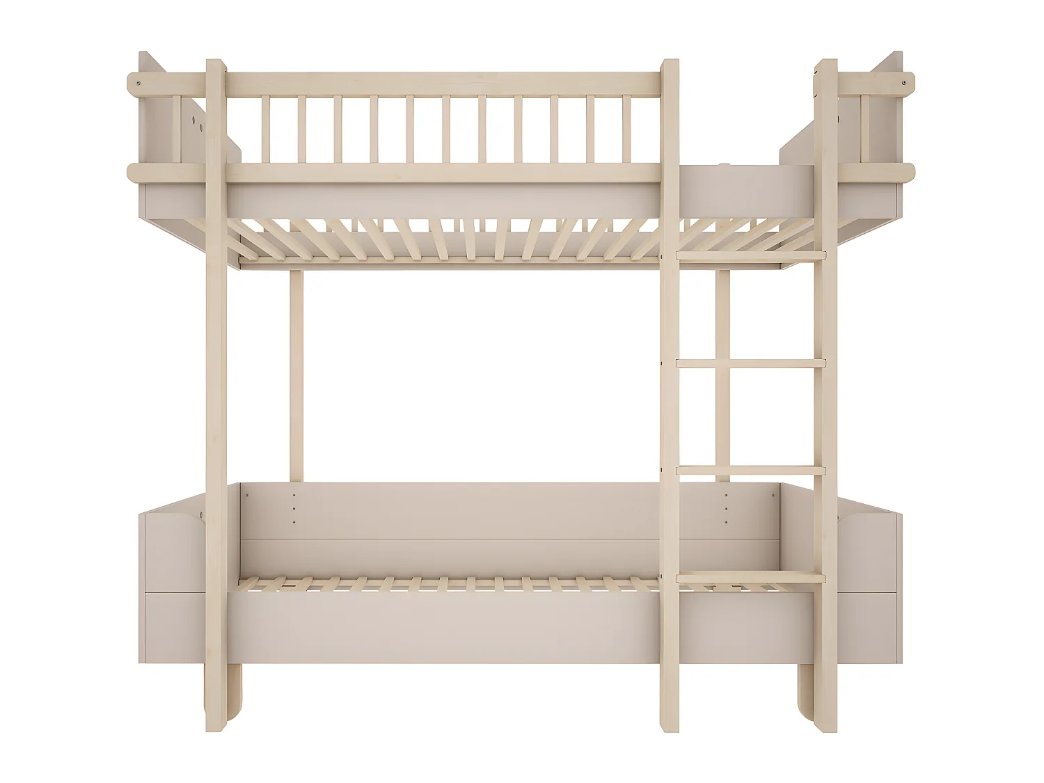 Lit superposé 90x200 sommier inclus Romy - Beige