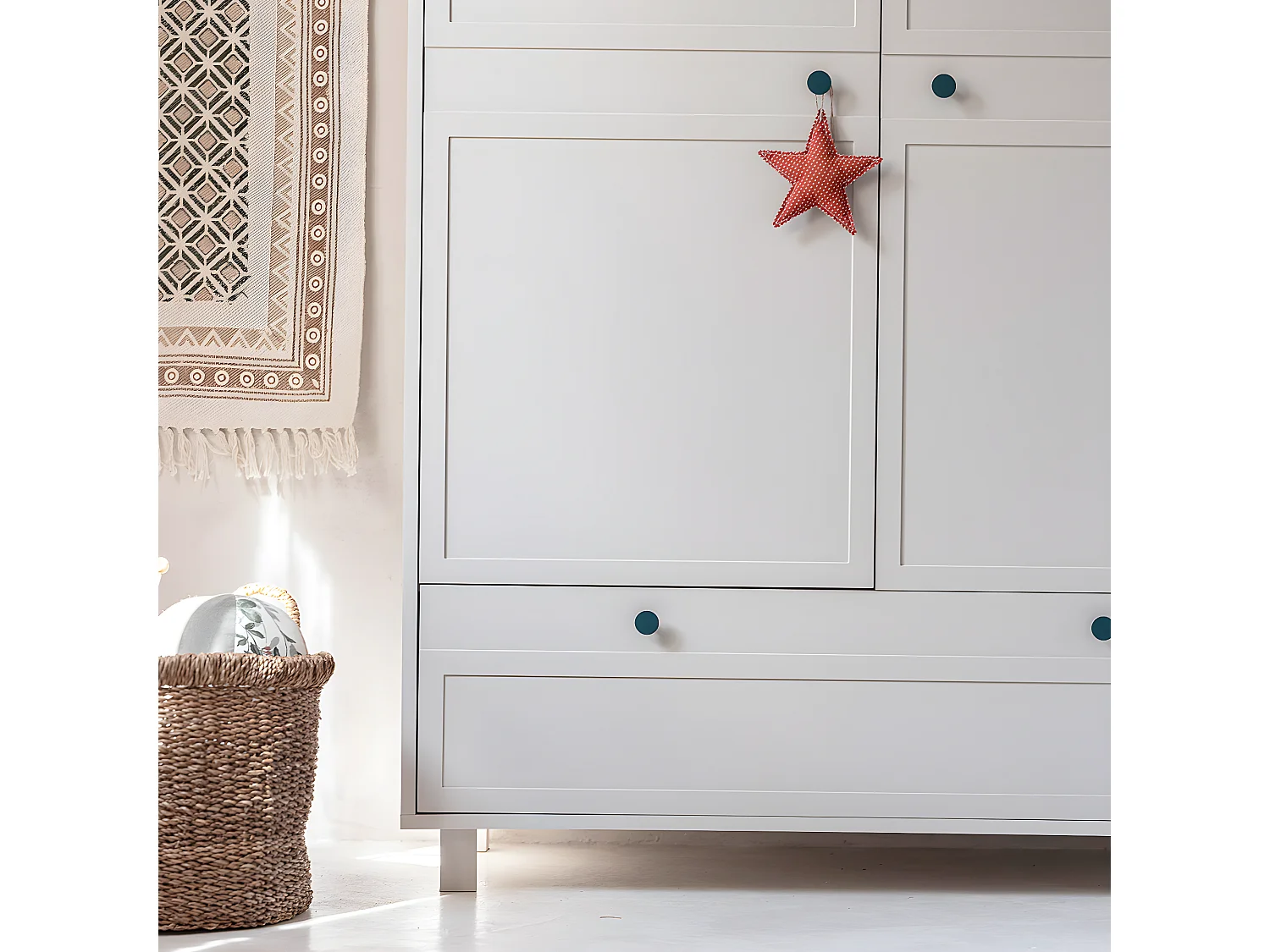 Armoire 2 portes 1 tiroir Gabriel - Cachemire