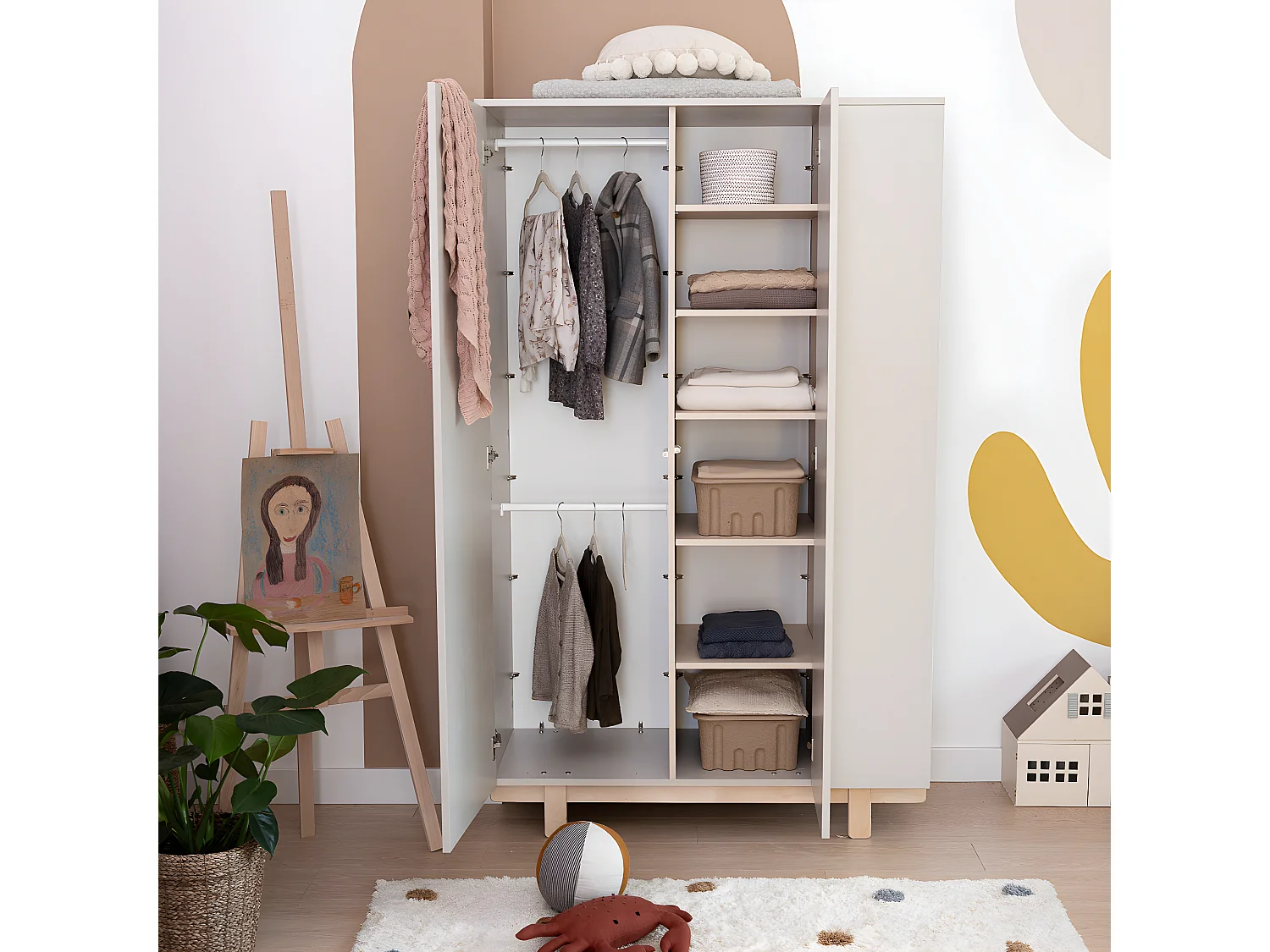 Armoire 2 portes Romy - Cachemire