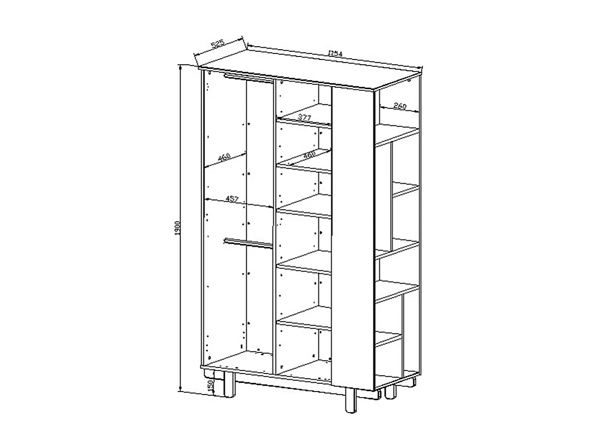 Armoire 2 portes Romy - Cachemire