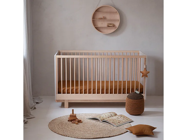 Lit évolutif 70x140 et armoire 2 portes Romy - Cachemire