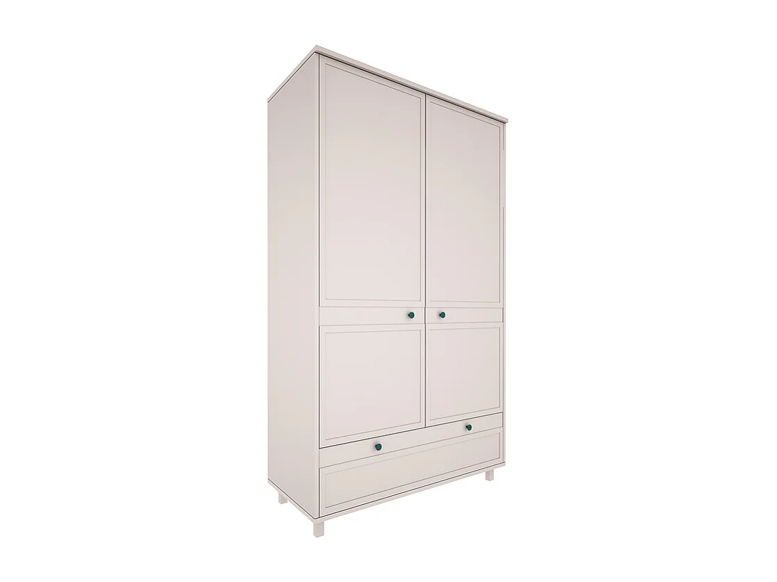 Lit évolutif 70x140 et armoire 2 portes Gabriel - Cachemire