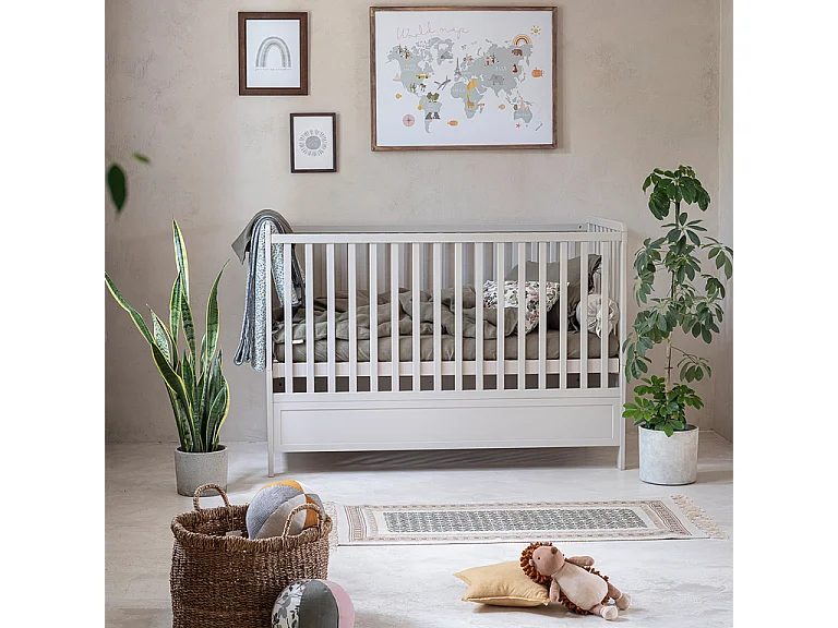 Lit évolutif 70x140 et armoire 2 portes Gabriel - Cachemire