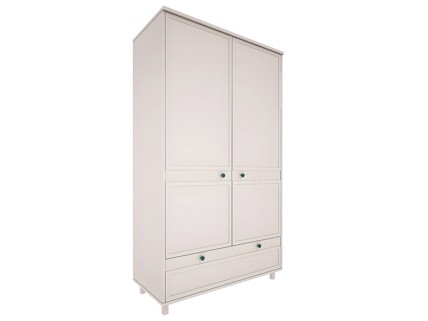 Chambre complète lit évolutif 70x140 commode à langer et armoire 2 portes Gabriel - Cachemire