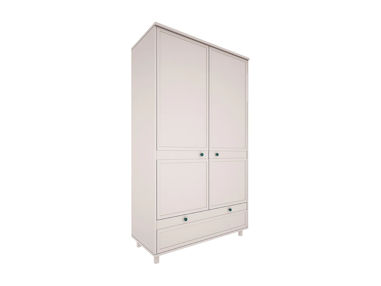 Chambre complète lit évolutif 70x140 commode à langer et armoire 2 portes Gabriel - Cachemire