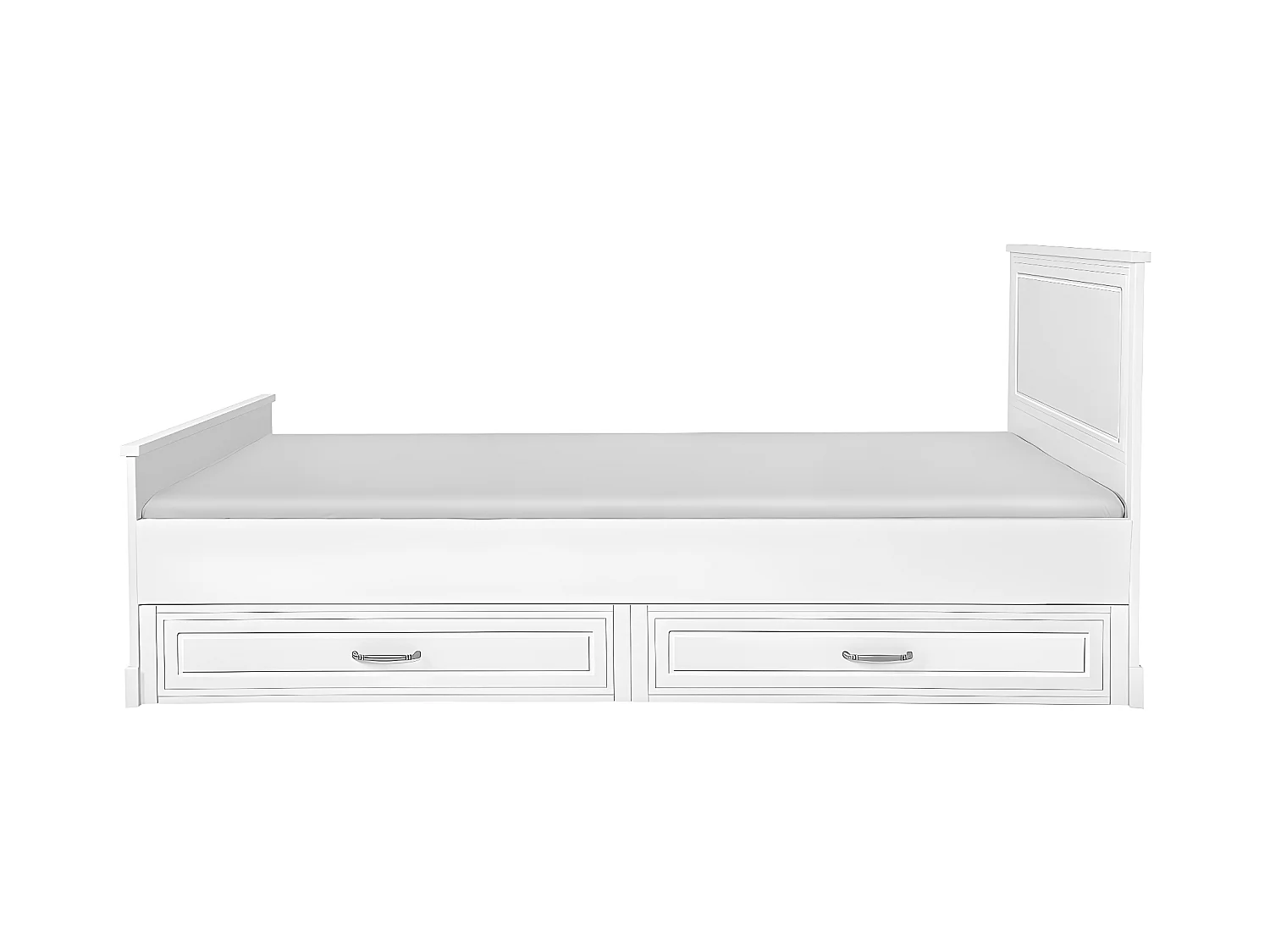 Lit enfant 90x200 sommier et tiroir inclus Melody Blanc