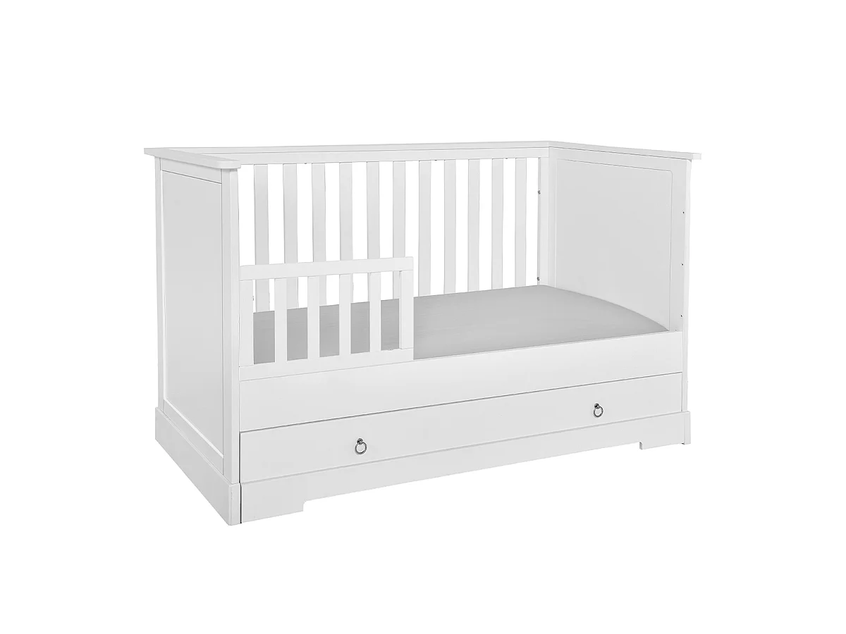 Lit évolutif 70x140 tiroir inclus Elio Blanc