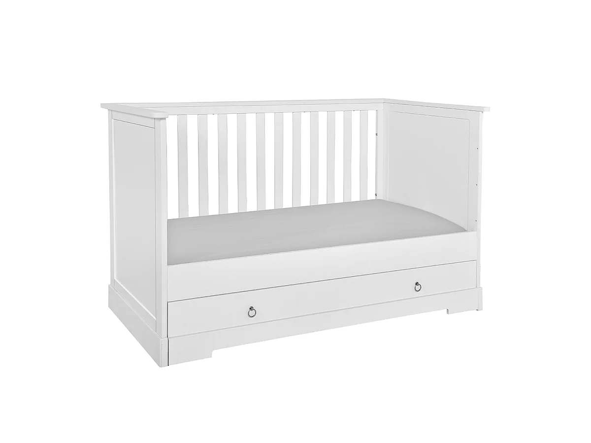Lit évolutif 70x140 tiroir inclus Elio Blanc