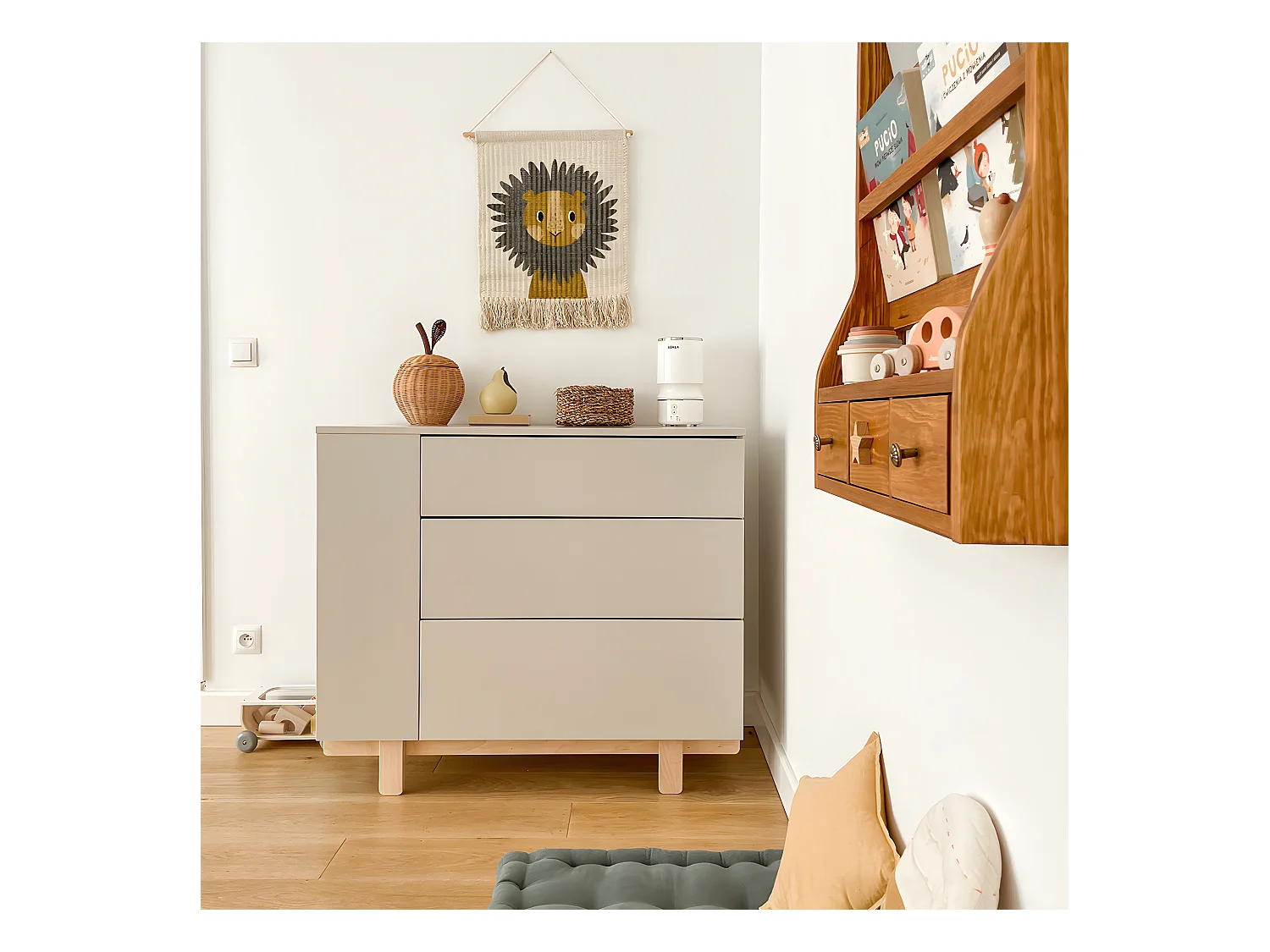 Commode 3 tiroirs Romy - Cachemire