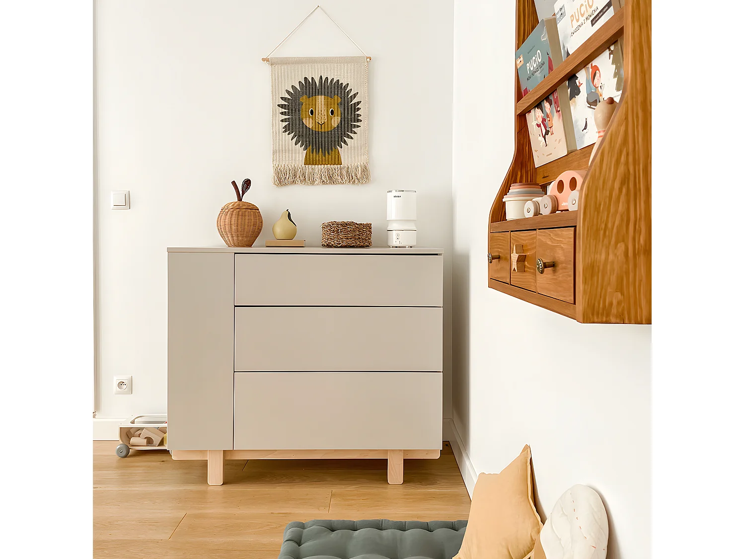 Commode 3 tiroirs Romy - Cachemire