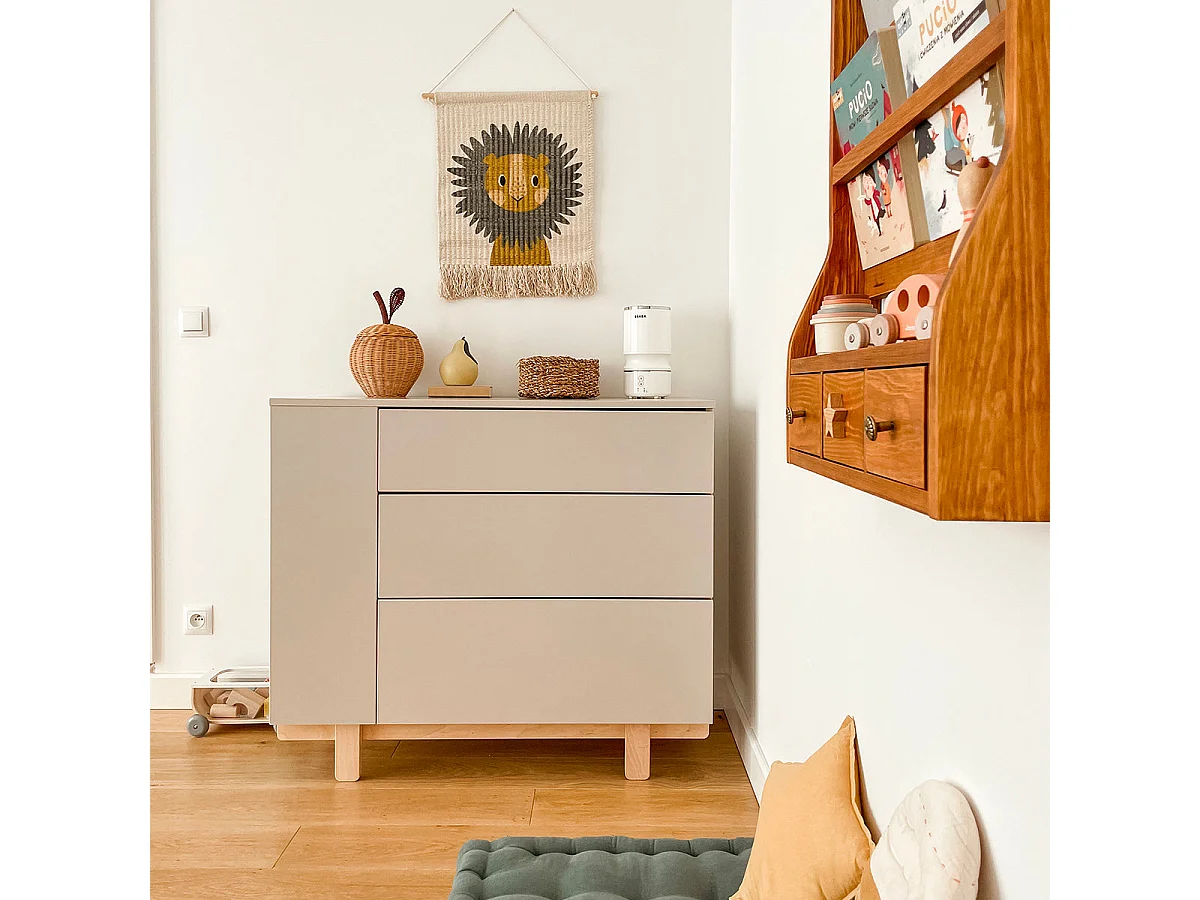 Commode 3 tiroirs Romy - Cachemire