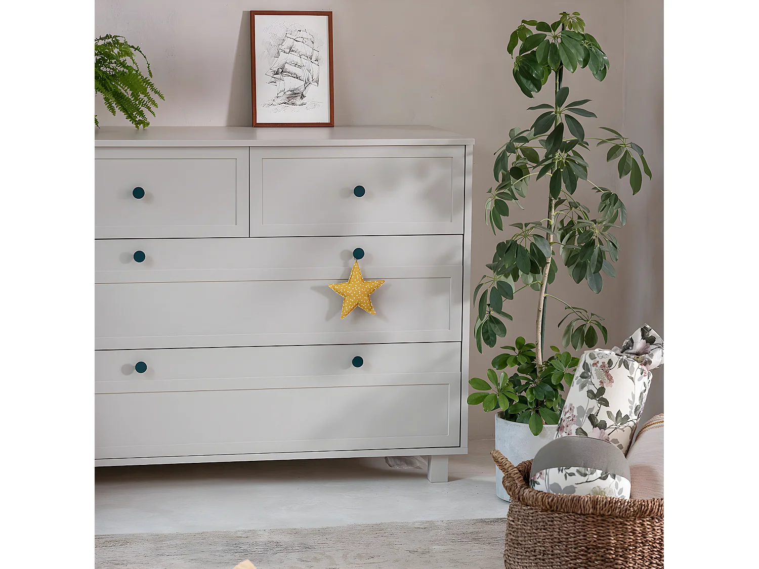 Commode 4 tiroirs Gabriel - Cachemire