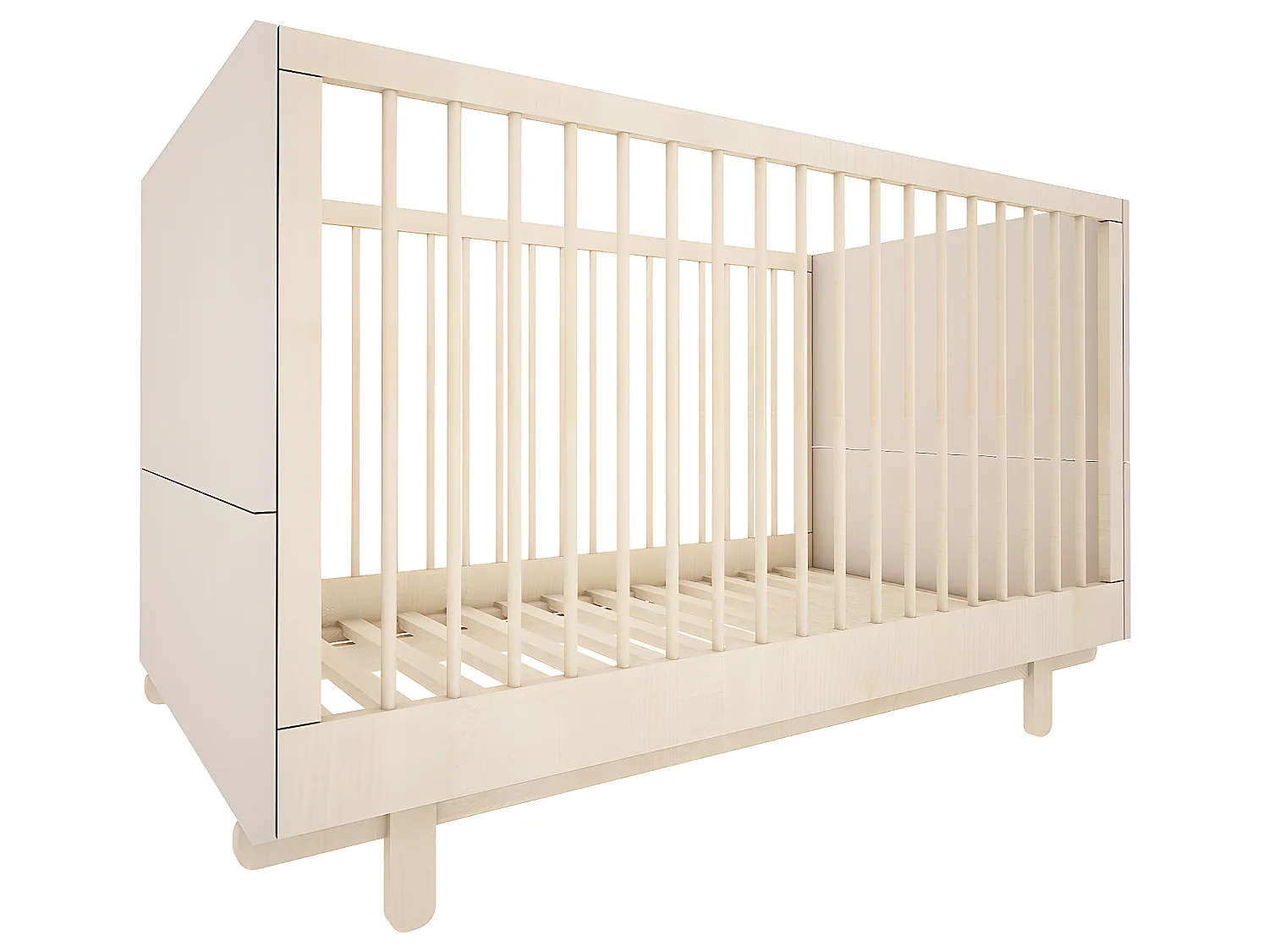 Lit évolutif 70x140 et commode 3 tiroirs Romy - Cachemire